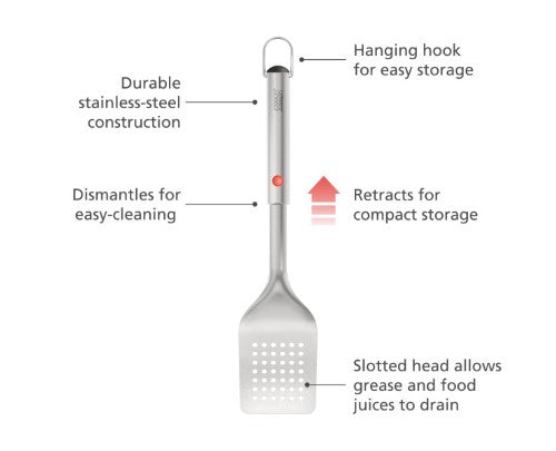 GrillOut BBQ Turner with retractable head - Joseph Joseph