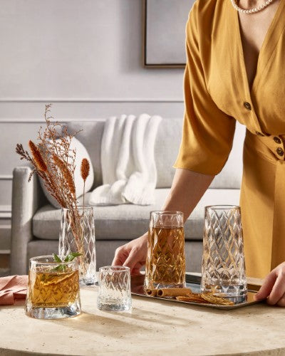 Leafy Hiball Tumbler 450ml - Pasabahce - Set of 4