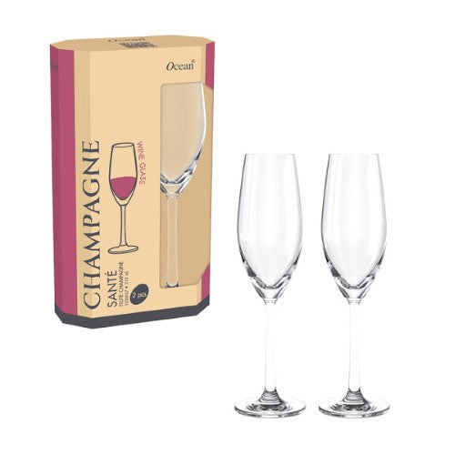 Eco Sante' Flute Glass 210ml - Set 2 - Ocean