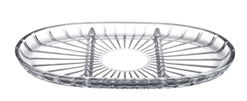 Elegant Divided Oval Plate 28x16.5cm - Pasabahce