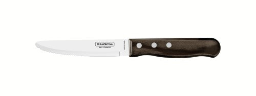 Churrasco Steak Knife Serrated Wide Blade Polywood Brown 5", 13cm - Tramontina