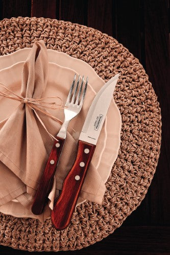 Churrasco Steak Knife Jumbo Serrated Wide Blade 12cm - Tramontina