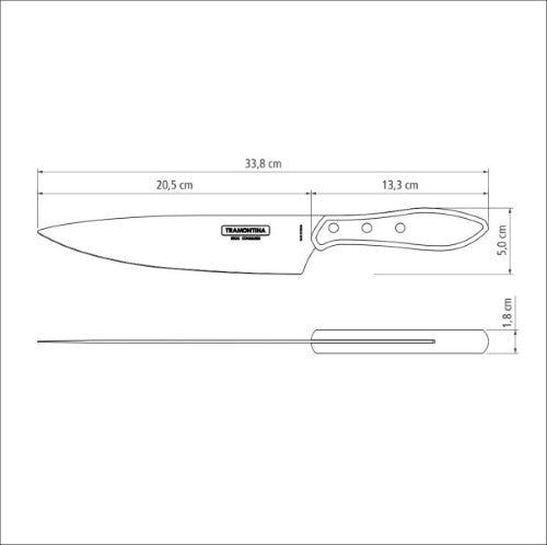 Polywood Churrasco Carving Knife 8", 21cm - Tramontina