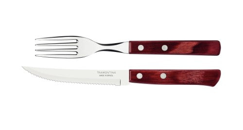 Churrasco Steak Knife Polywood Traditional Steak Set Red 12pc - Tramontina