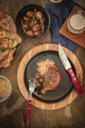 Churrasco Jumbo Steak Cutlery 12 Piece Set - Red - Tramontina