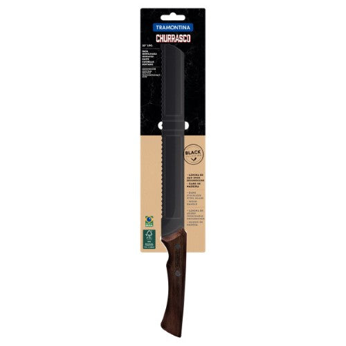 Churrasco Black Collection Serrated Knife 10", 25cm - Tramontina