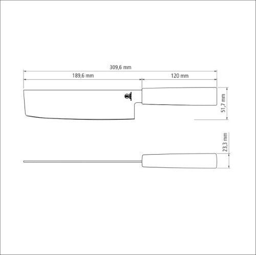 Sushi Nakiri Knife 7" 19cm - Tramontina