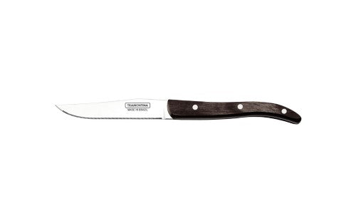 Churrasco Steak Knife Micro Serrated Narrow Polywood 4", 10cm - Tramontina