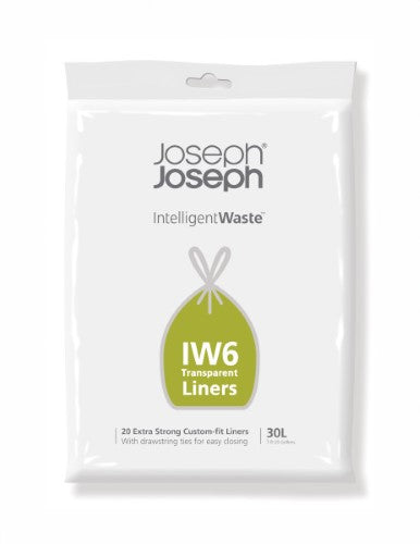 IW6 30L Clear Liners 20 Pack - Joseph Joseph