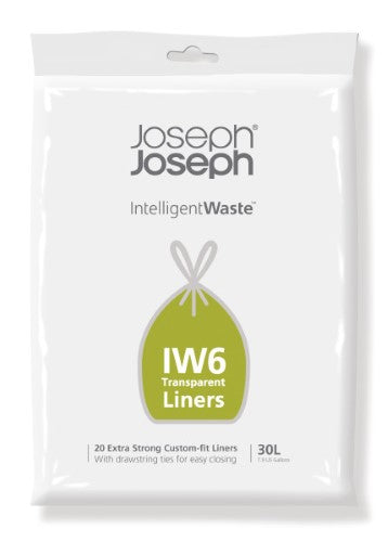 IW6 30L Clear Liners 20 Pack - Joseph Joseph