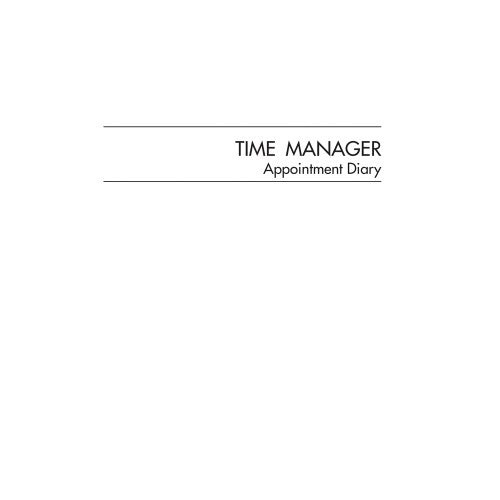 Collins Diary Refill MDA51A-TM Time Manager Odd Year