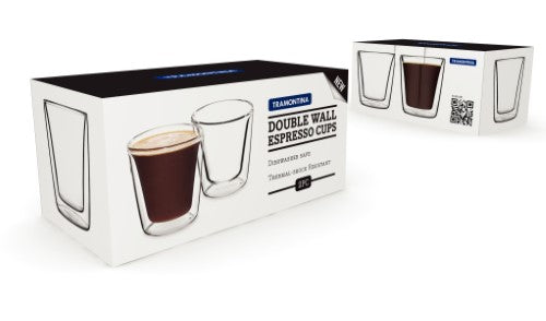 Double Wall Espresso Glass 85ml - Set 2 - Tramontina