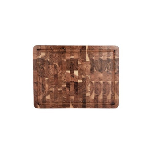 Serve Natural Acacia Butchers Block with Handles 510x380x40mm - Chef Inox
