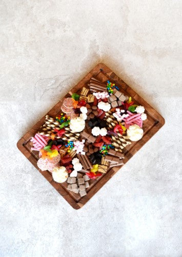 Serve Natural Acacia Butchers Block with Handles 510x380x40mm - Chef Inox