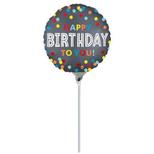 22cm Satin Confetti Burst Birthday