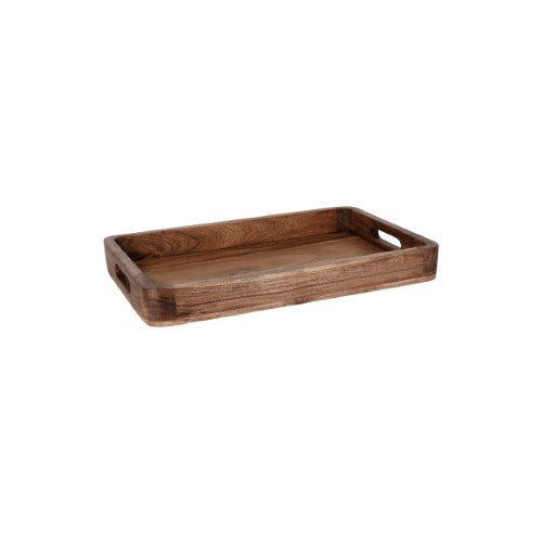 Serve Natural Acacia Rectangular Deep Tray 460x305x50mm - Chef Inox