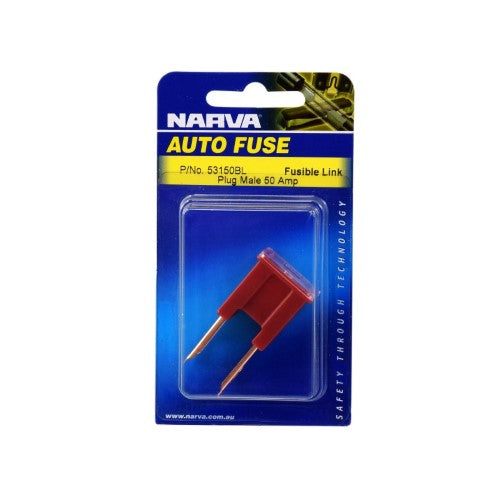 Male Plug In Fusible Link - 50 Amp Red (Blister Pack Of 1)