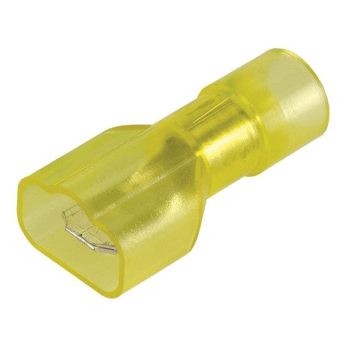 Male Blade Terminal - Fully Insulated - 6.3 X 0.8mm (Yellow - 50 Pack)