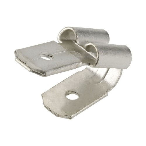 2-Way Male / Female Connector - Non Insulated - 6.3 X 0.8mm (100 Pack)