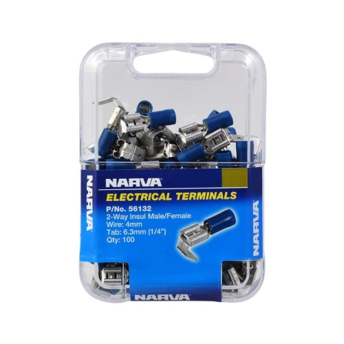 2-Way Insulated Connector - Blue (100 Pack)