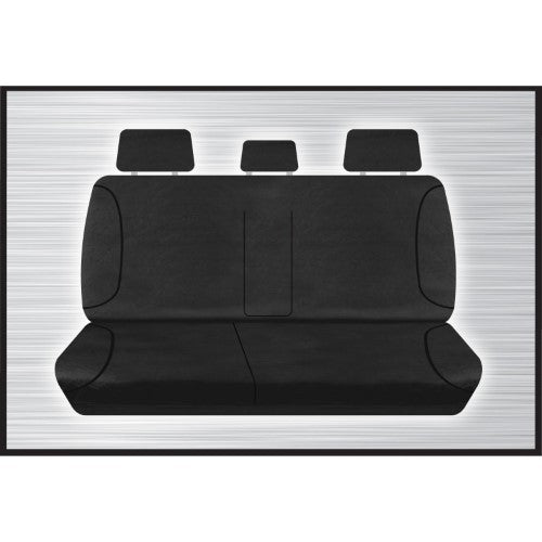 BLACK CANVAS REAR BENCH SEAT COVER - HILUX 07/2015 ONWARD