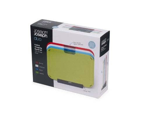 4-piece Chopping Board Set with Storage Stand - Joseph Joseph Duo