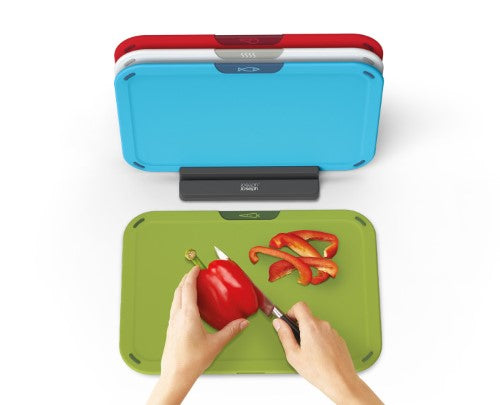 4-piece Chopping Board Set with Storage Stand - Joseph Joseph Duo