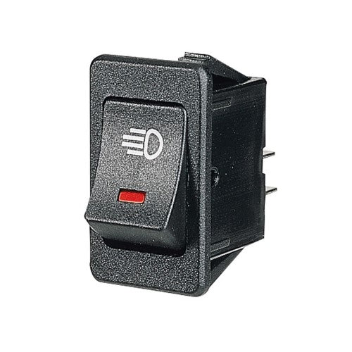 Off / On Rocker Switch With Red Led And Driving Lamp Symbol