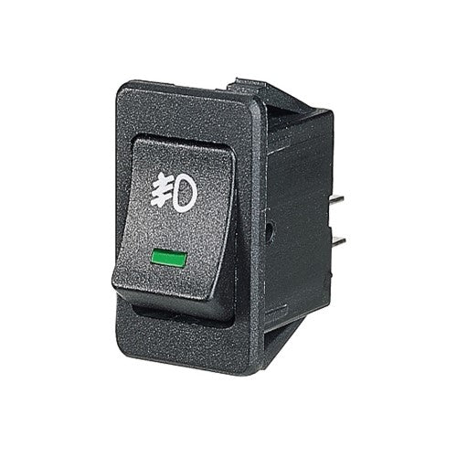 Off / On Rocker Switch With Green Led And Front Fog Symbol