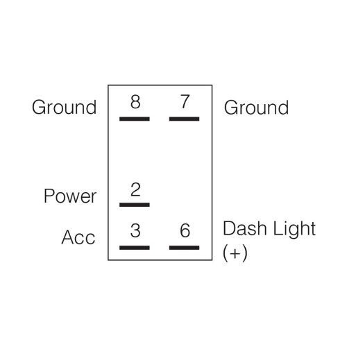 12 Volt Illuminated Off / Momentary (On) Sealed Rocker Switch (Blue)