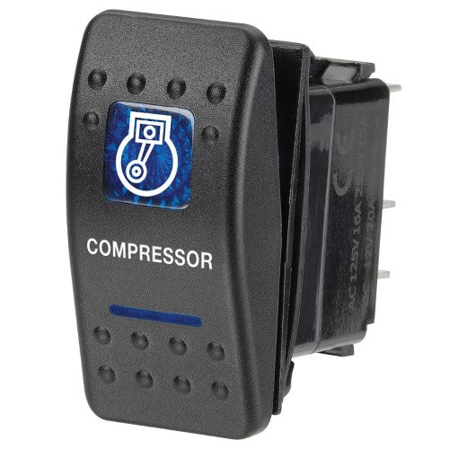 12 Volt Illuminated Off / On Sealed Rocker Switch (63140BL)