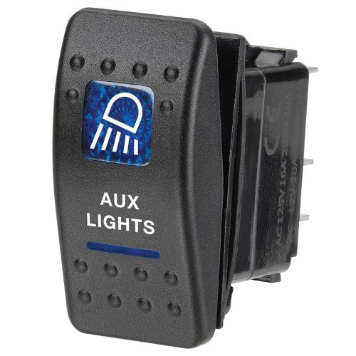 12 Volt Illuminated Off  / On Sealed Rocker Switch (63144BL)