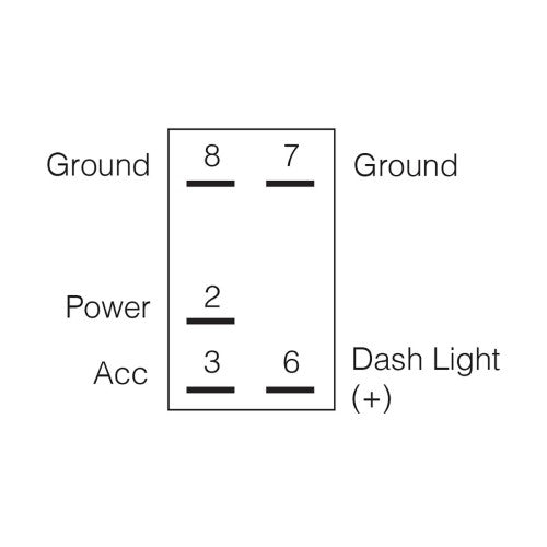 2 Volt Illuminated Off / On Sealed Rocker Switch With 'Beacon' Symbol (Blue)