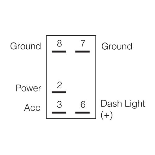12 / 24v Off / On Led Illuminated Sealed Rocker Switch (63232BL)