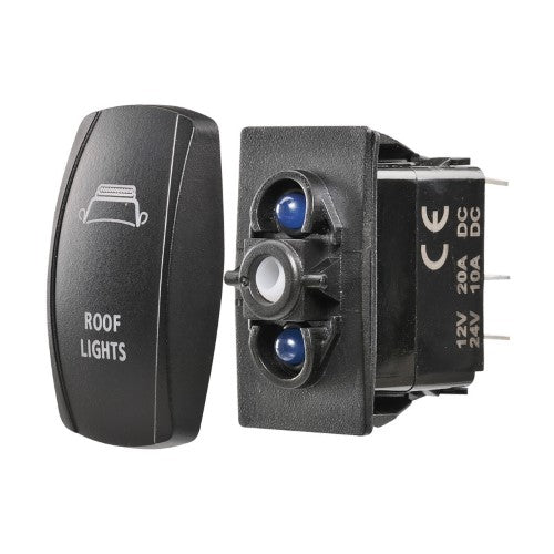 12/24v Off/On Led Illuminated Sealed Rocker Switch (Amber) - NARVA