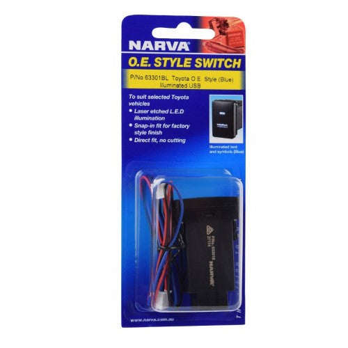 NARVA - OE STYLE TOYOTA SWITCH BLUE USB