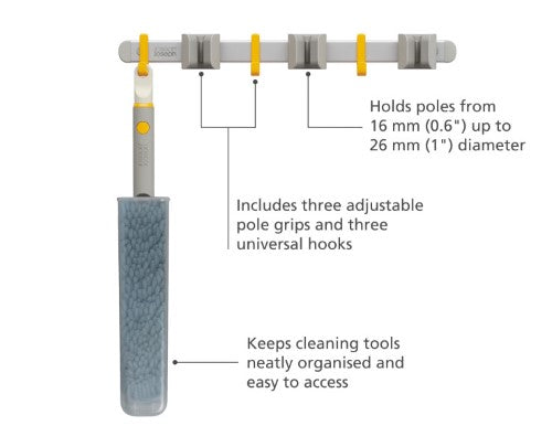 CleanTech cleaning tool storage rail - Joseph Joseph