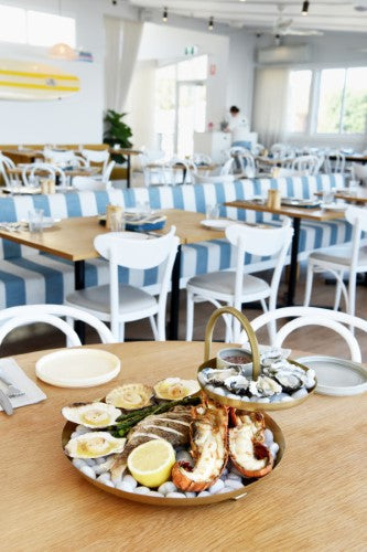 Round Seafood Stand 2-Tier Brass / Iron 365x255mm - Chef Inox