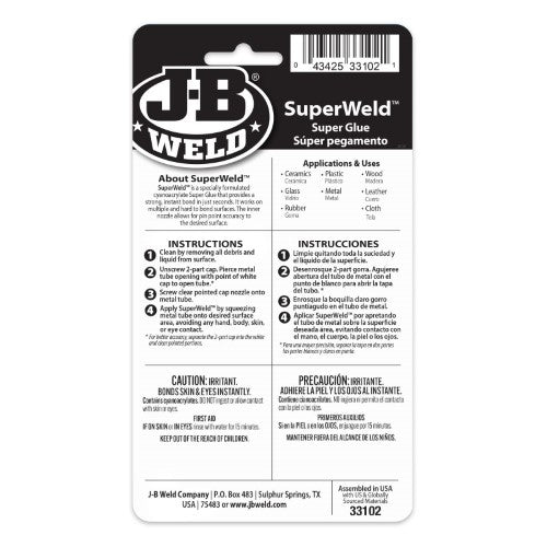 Superweld Super Glue 2g Pk2