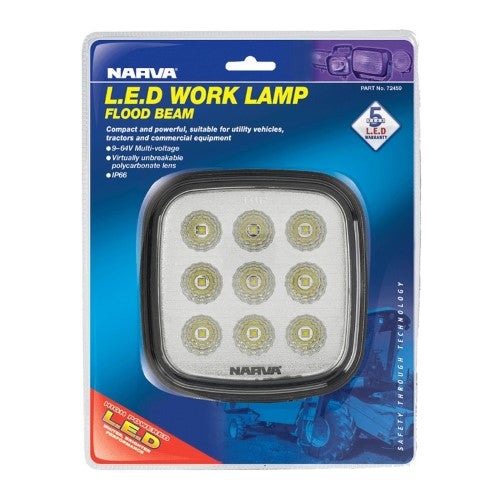 Narva - W/Lamp Led 9-33v Flood Beam 2500lm