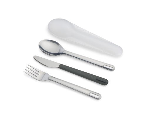 Stainless-steel Cutlery Set (Grey) - Joseph Joseph Duo