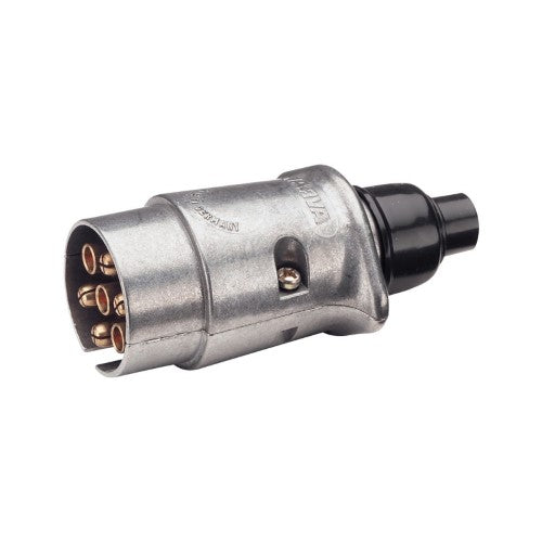 7 Pin Large Round Metal Trailer Plug