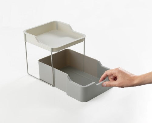 2tier Cupboard Orgniser w/Drawer - Joseph Joseph Duo