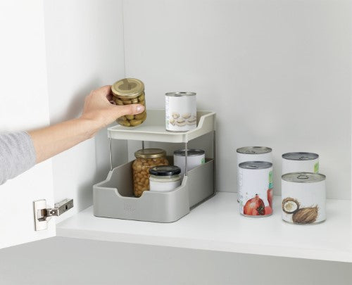 2tier Cupboard Orgniser w/Drawer - Joseph Joseph Duo