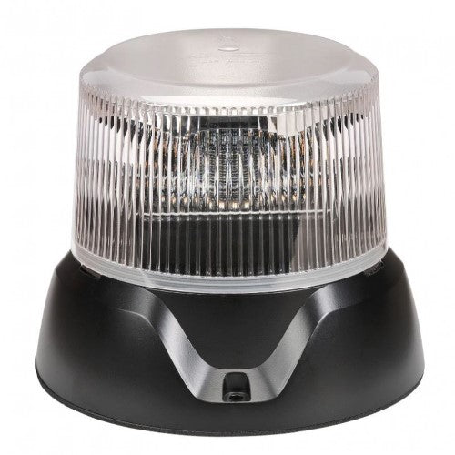 PULSE II LED AMBER WITH CLEAR LENS STROBE FLANGE BASE