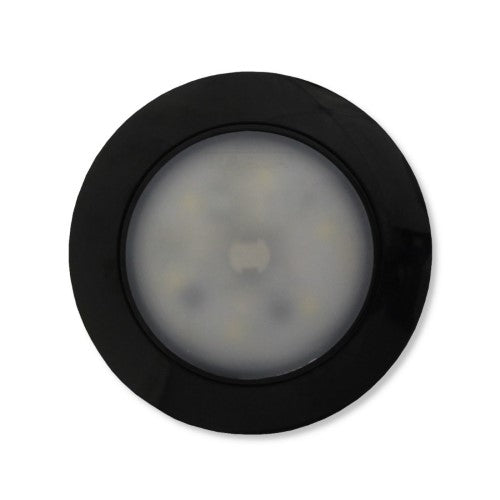 12V 75MM I/LAMP RED/WHITE BLACK HOUSING