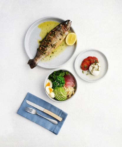 Naturals Ash Grey Round Plate 205x21mm - Tablekraft - Set of 5