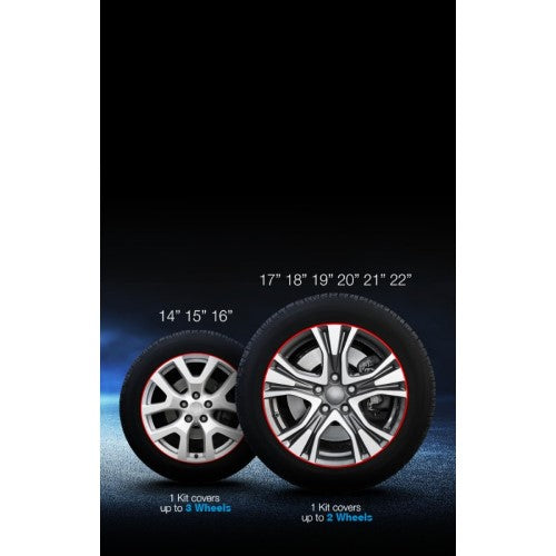 TYPE S - RED SELF ADHESIVE RIM ACCENT TRIM