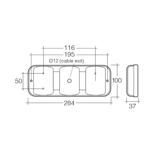 9-33 Volt Model 42 L.E.D Rear Stop / Tail Direction Indicator And Reverse Lamp