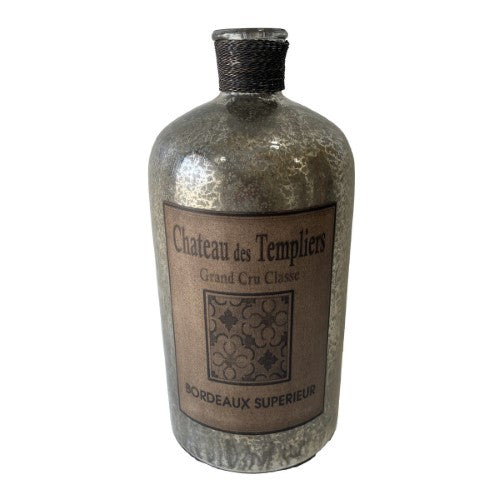 French Chateau Antique Vase - Rustic Antique Silver - 38cm